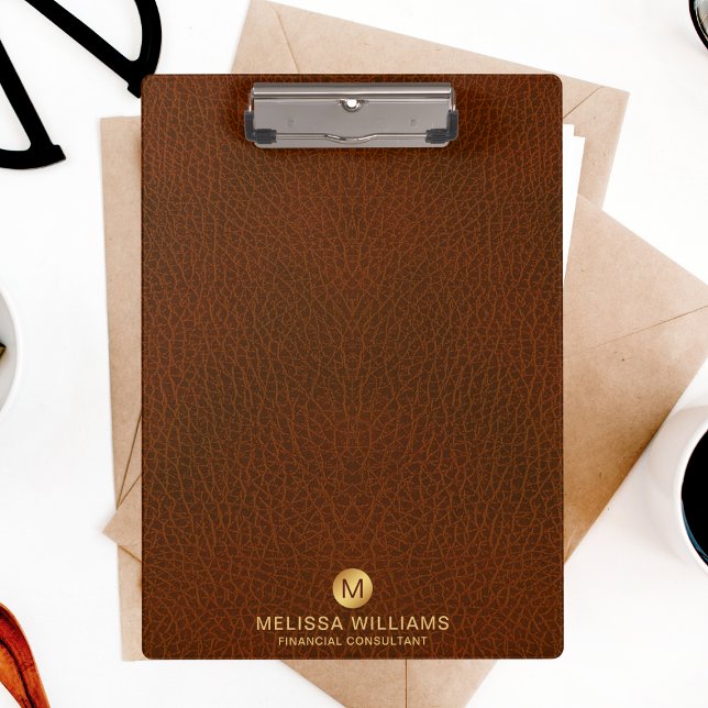 Pranchetas Iniciais De Monograma De Textura De Couro Cultivad (Criador carregado)