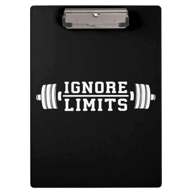 Pranchetas Inspiração do exercício - ignore limites - (Frente)