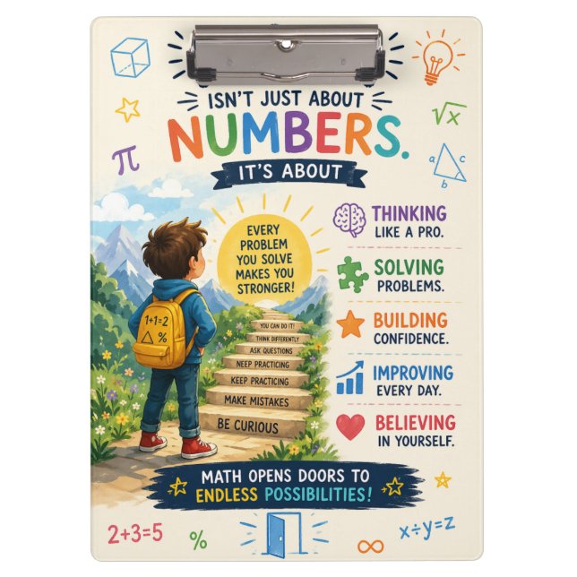 Pranchetas Inspiring Clipboard for Students and Teachers (Frente)