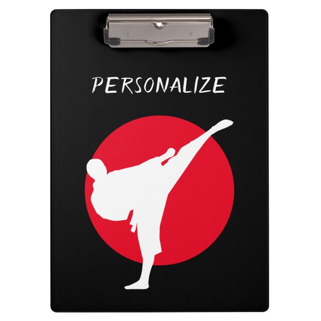 Pranchetas Instrutor de escola de artes marciais karate perso (Frente)