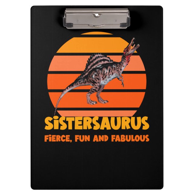 Pranchetas Irmãs Engraçadas Dinossauro Irmã Humor Design (Frente)