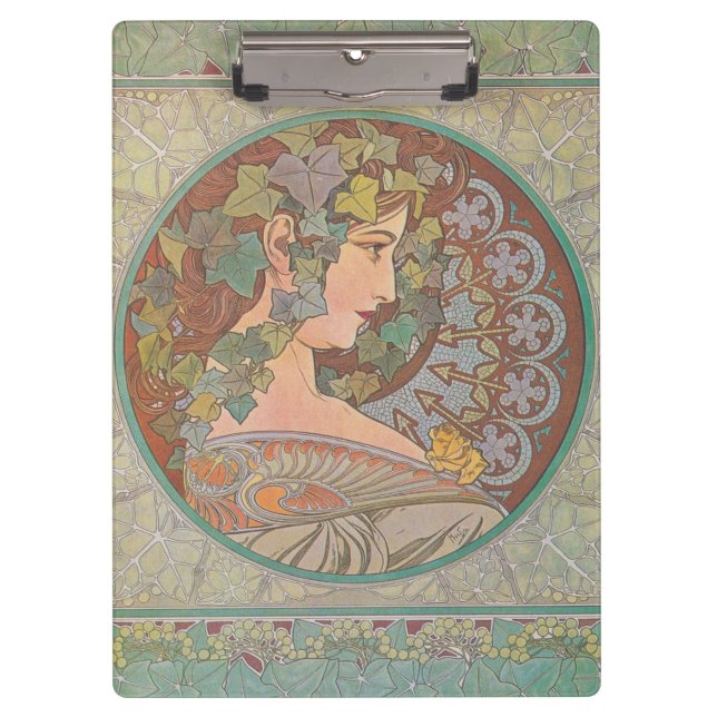 Pranchetas Ivy - Alphonse Mucha (Frente)