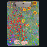 Pranchetas Jardim de Fazenda de Gustav Klimt com girassóis<br><div class="desc">Jardim de Fazenda de Gustav Klimt com Área de Transferência de Girassóis.</div>