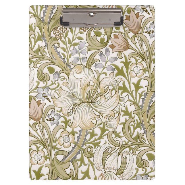 Pranchetas Jardim de Lírio Dourado Clássico de William Morris (Frente)