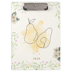 Pranchetas Jardim Floral de Pear de Aquarela
