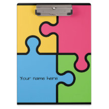 Jigsaw pattern with editable name
