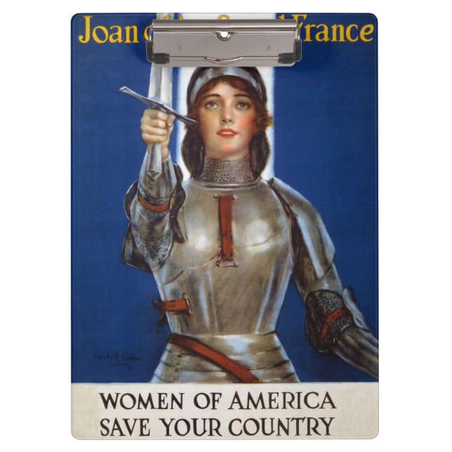 Pranchetas Joana d'Arc: A Donzela de Orléans, Heroína Cavalei (Frente)