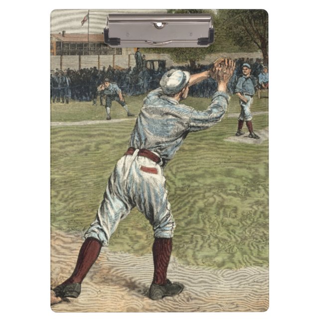 Pranchetas Jogador de basebol jogado fora na segunda base (Frente)