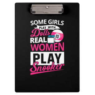 Pranchetas Jogador de Bilhar   Mulher Real Joga Snooker
