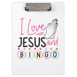 Pranchetas Jogador de Bingo Jesus Fé Cristão Eu Amo Jesus An