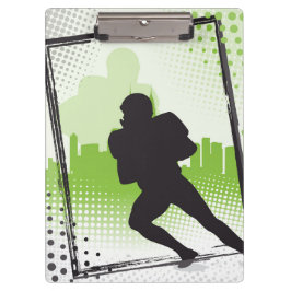 Pranchetas Jogador de futebol abstrato com a Cityscape[e and