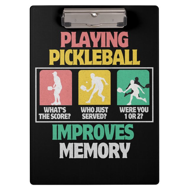 Pranchetas Jogando Pickleball Melhora a Memória (Frente)