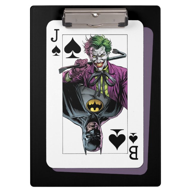 Pranchetas Joker and Batman Spade Playing Card Illustration (Frente)