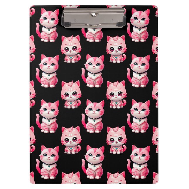 Pranchetas Kawaii - Gatinhos Rosa Design (Frente)