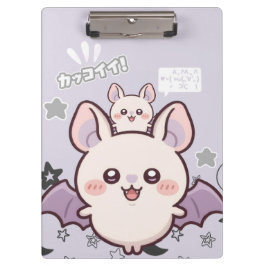Pranchetas Kawaii Pastel Lavender Bat Aesthetic Clipboard