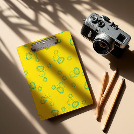 Pranchetas Kawaii Teal Lions & Sunshine – Cute Pattern