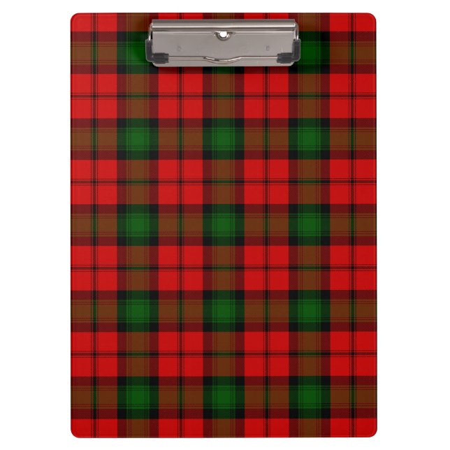 Pranchetas Kerr tartan green xadrez vermelha (Frente)