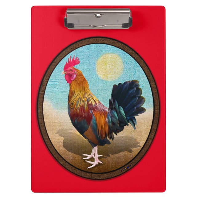 Pranchetas Key West - Vintage Oval do Gypsy Rooster (Frente)