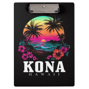 Pranchetas Kona Havaí Flor de Hibisco Havaiano Surfista