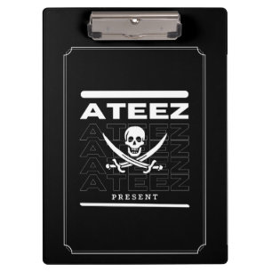Pranchetas Kpop Ateez Material de escritório negro presente