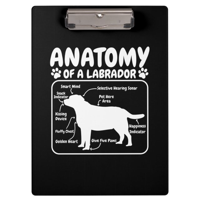 Pranchetas Labrador Dog Anatomy (Frente)
