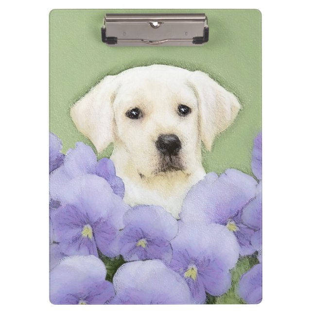 Pranchetas Labrador Retriever Puppy Pintura Original (Frente)