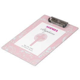 Pranchetas Lace Girl Baptism Rosa