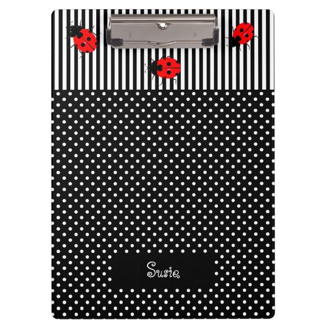 Pranchetas Ladybugs de volta às placas de vídeo escolares (Frente)