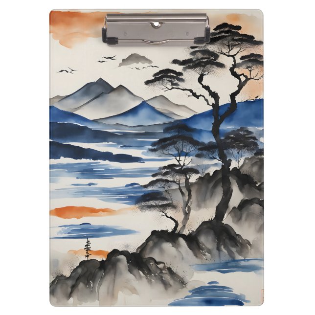 Pranchetas Lago de montanha e Sunrise (Frente)