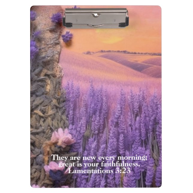 Pranchetas Lamentações do Bloco de Notas Lavanda 3:23 (Frente)