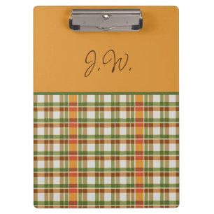 Pranchetas Laranja e Gingham Verde