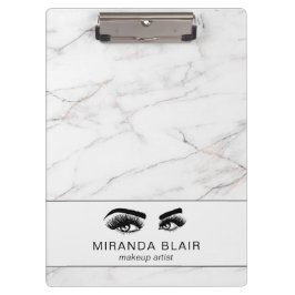 Pranchetas Lashes Makeup Artista Luxe White Marble