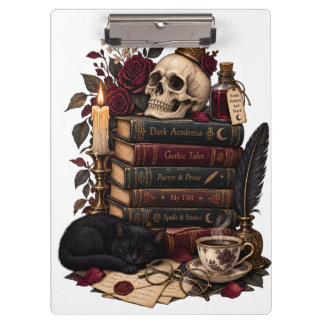 Pranchetas Leitor Gótico de Literatura Caveira de Minhoca & R