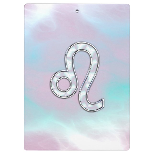 Pranchetas Leo Zodiac - Sinal de Pastels Nacre Style Impressã (Verso)