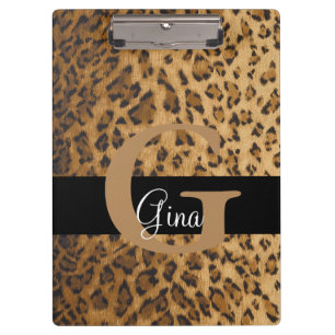 Pranchetas Leopard Monograma - Letra inicial G Área de Trans