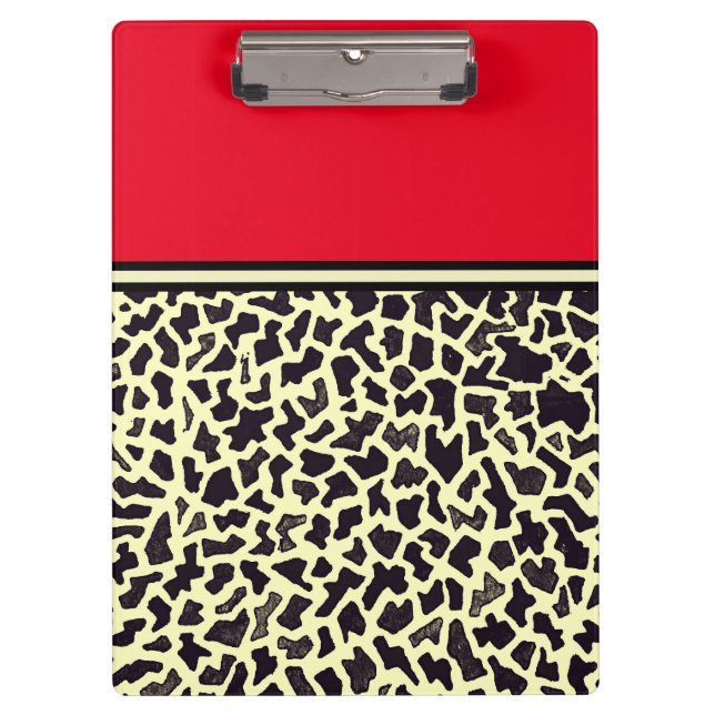 Pranchetas Leopardo Creme Vermelho (Frente)