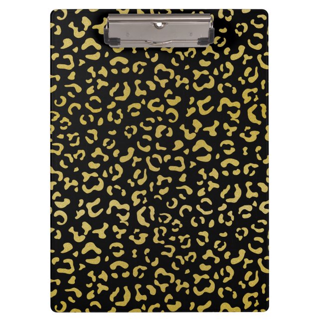 Pranchetas Leopardo Dourado, Brilhante Dourada, Padrão-Leopar (Frente)
