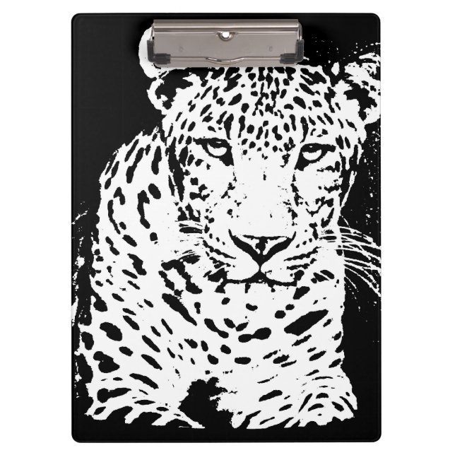 Pranchetas Leopardo preto e branco (Frente)