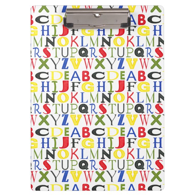 Pranchetas Letras coloridas de Megan Meagher (Frente)