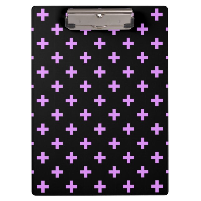 Pranchetas Lilac polka cruza em preto (Frente)