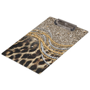 Pranchetas Linda Trendência Leopard Faux Impressão Animal