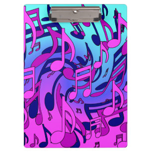 Pranchetas Lindas notas musicais de música com o som do som