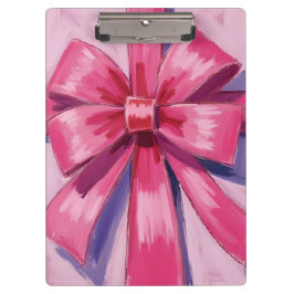 Pranchetas Lindo Laço de Fita Rosa Aquarela