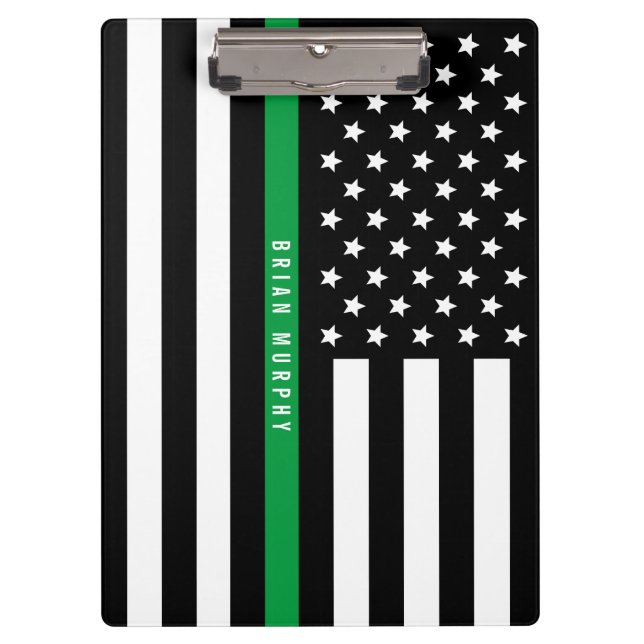 Pranchetas Linha Verde Militar - Nome de Bandeira Americana (Frente)