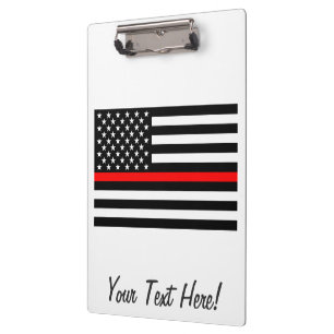 Pranchetas Linha vermelha fina personalizada bandeira