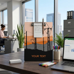 Pranchetas Linhas de energia industrial sunset personalizadas