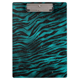 Pranchetas Listras de Tigre com Ombre Glam Glitter Azul e Pre