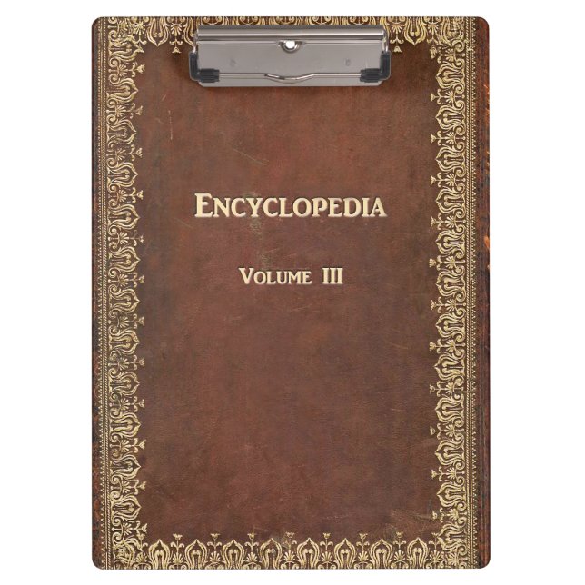 Pranchetas Livro Antiquado da Enciclopédia (Frente)