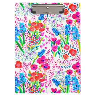 Pranchetas Livro de verificação de flores de aquarela colorid