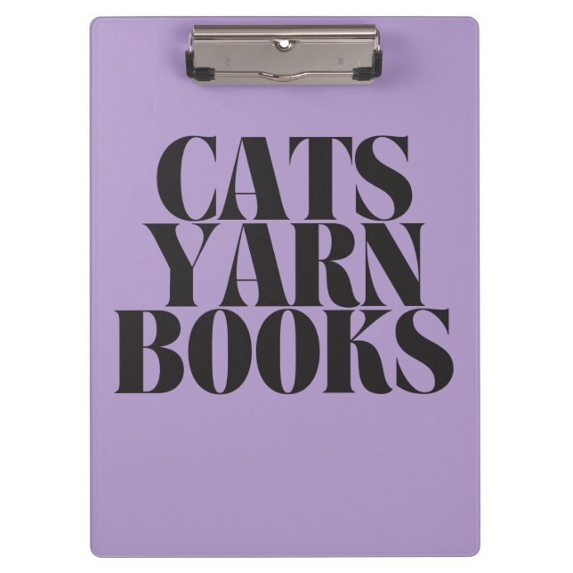 Pranchetas Livros de Fio de Gatos Fundo Roxo Presente (Frente)